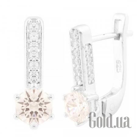 Серьги Серебряные серьги с куб. циркониями