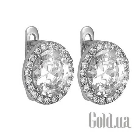 Серьги Серебряные серьги с куб. циркониями