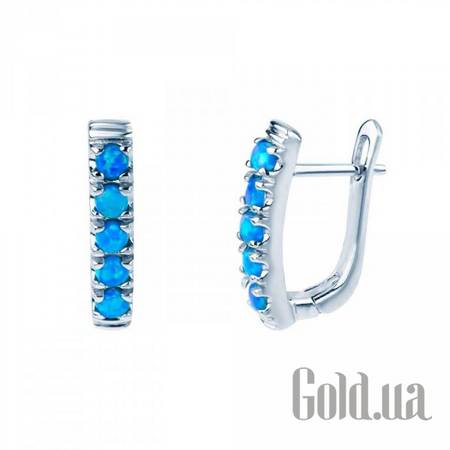 Серьги Серебряные серьги с опалами