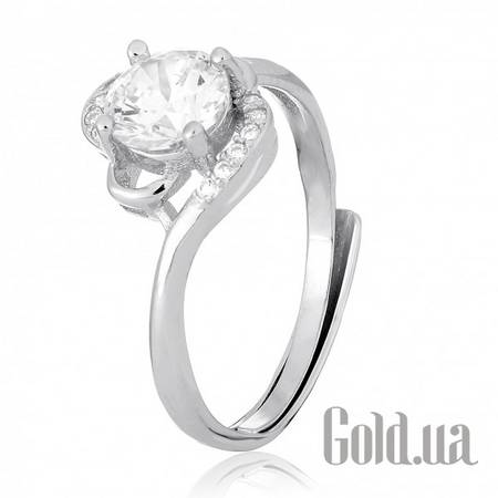 Кольцо Cеребряное кольцо с куб. циркониями, 17.5