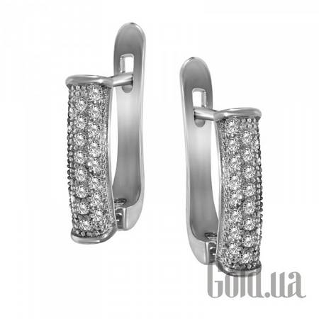 Серьги Серебряные серьги с куб. циркониями