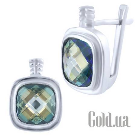Серьги Серебряные серьги с топазами