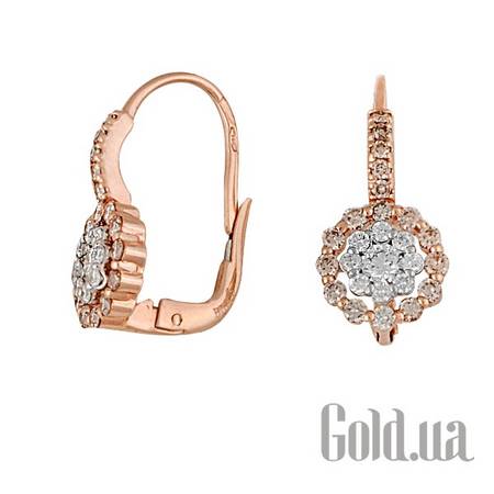 Серьги Золотые серьги с бриллиантами