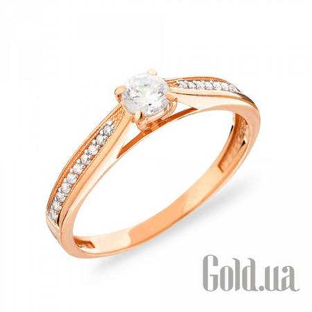 Кольцо Золотое кольцо с куб. циркониями, 19