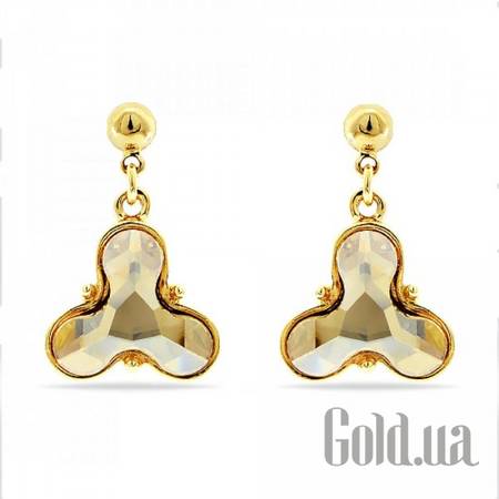 Серьги с подвесками Серьги с кристаллами Swarovski в позолоте
