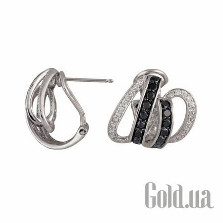 Серьги Золотые серьги с бриллиантами