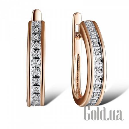 Серьги Золотые серьги с бриллиантами