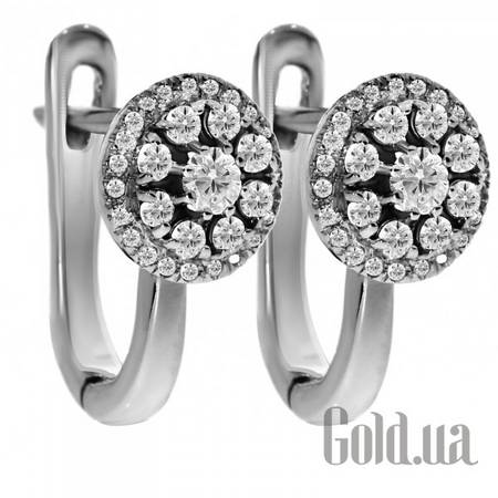 Серьги Золотые серьги с бриллиантами