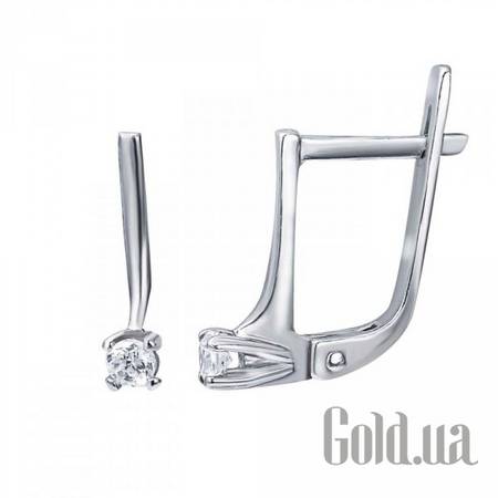 Серьги Серебряные серьги с куб. циркониями