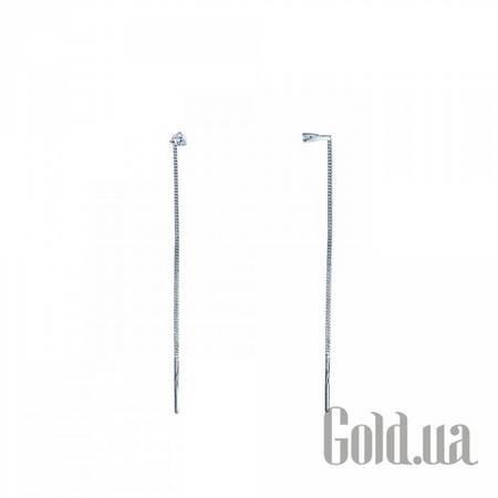 Серьги-гвоздики Серебряные серьги с куб. циркониями