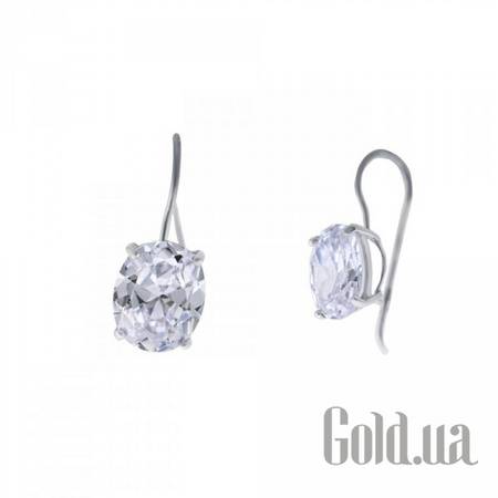 Серьги Серебряные серьги с куб. циркониями