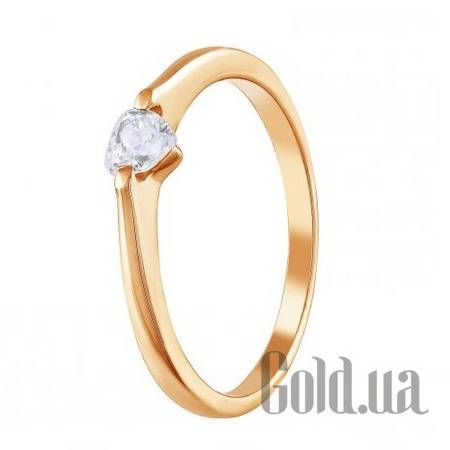 Кольцо Золотое кольцо с цирконием Swarovski Zirconia, 18.5