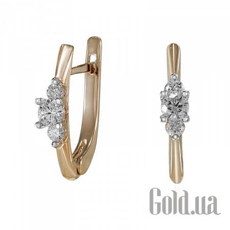 Серьги Золотые серьги с бриллиантами