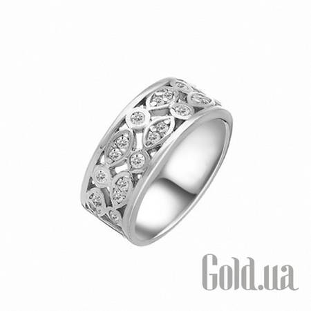 Обручальное кольцо Серебряное обручальное кольцо с куб. циркониями, 17.5