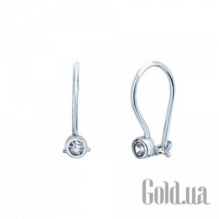 Серьги Серебряные серьги с куб. циркониями