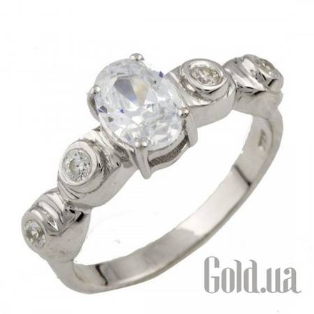 Кольцо Серебряное кольцо с куб. циркониями, 16