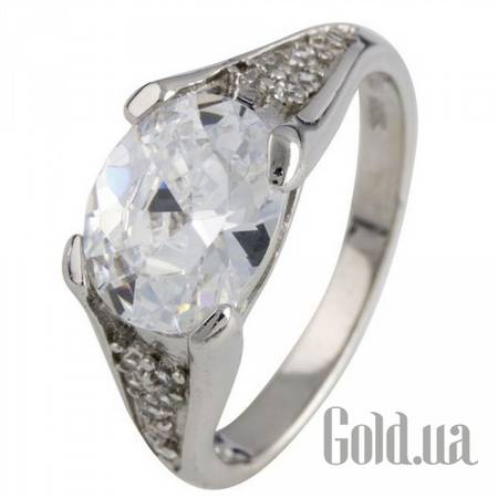 Кольцо Серебряное кольцо с куб. циркониями, 16.5