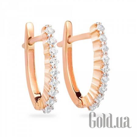 Серьги Золотые серьги с куб. циркониями