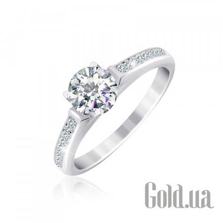 Кольцо Серебряное кольцо с куб. циркониями, 18.5