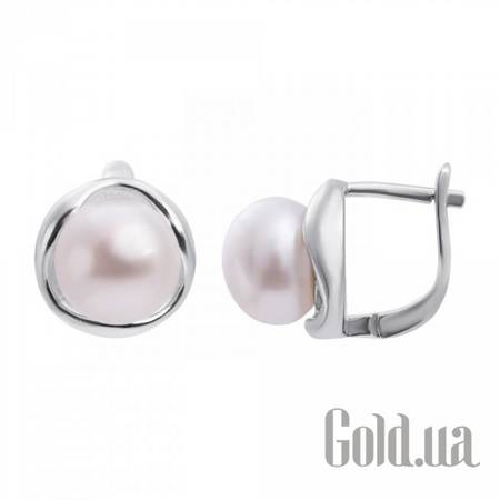 Серьги Серебряные серьги с жемчугом