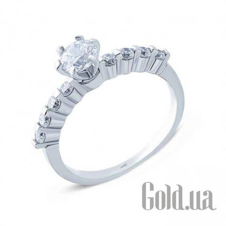 Кольцо Серебряное кольцо с куб. циркониями, 16.5