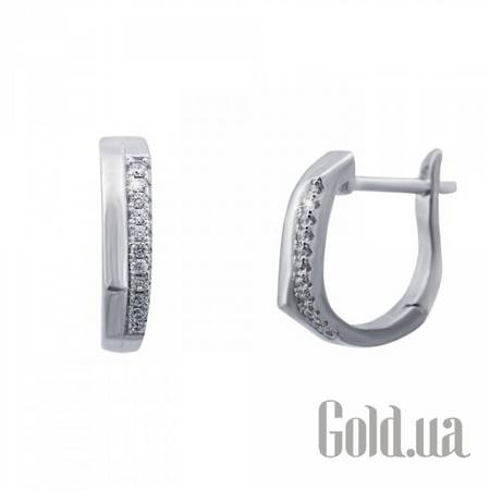 Серьги Серебряные серьги с куб. циркониями