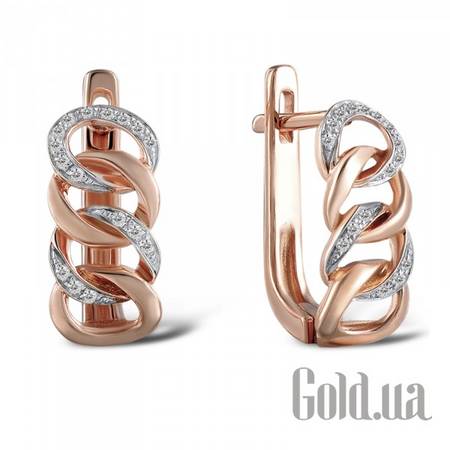 Серьги Золотые серьги с бриллиантами