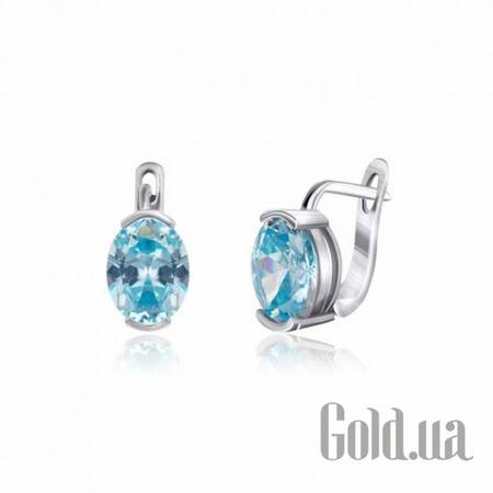 Серьги Серебряные серьги с куб. циркониями