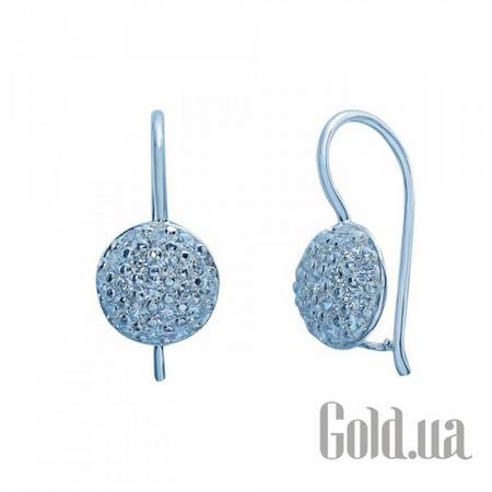 Серьги Серебряные серьги с куб. циркониями