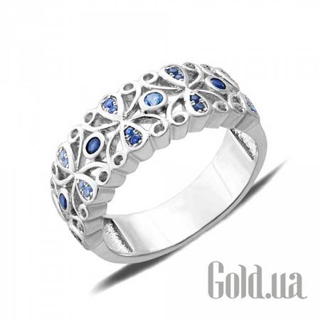 Женские кольца Женское серебряное кольцо с куб. циркониями, 19