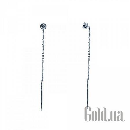 Серьги-гвоздики Серебряные серьги с куб. циркониями