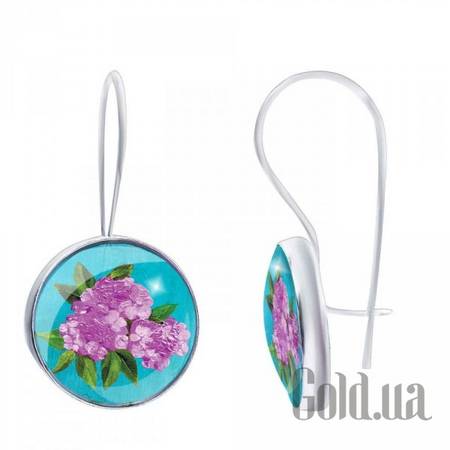 Серьги Серебряные серьги с муранским стеклом