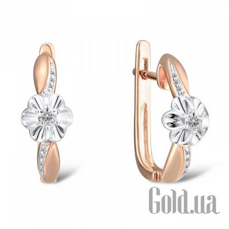 Серьги Золотые серьги с бриллиантами