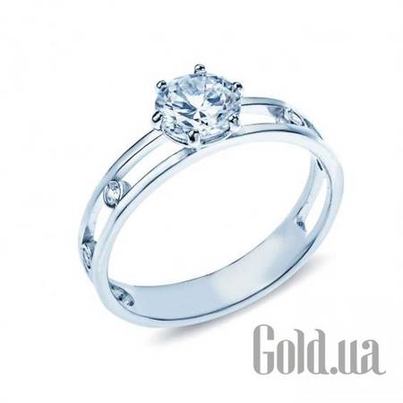 Кольцо Серебряное кольцо с куб. циркониями, 17.5