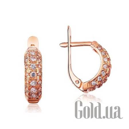 Серьги Золотые серьги с куб. циркониями