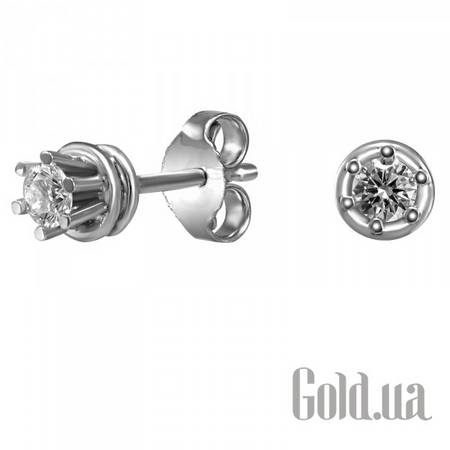 Серьги-гвоздики Золотые серьги с бриллиантами
