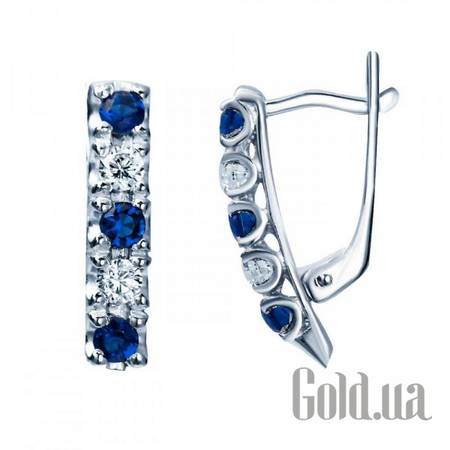 Серьги Серебряные серьги с куб. циркониями