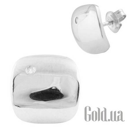 Серьги-гвоздики Серебряные серьги с куб. циркониями