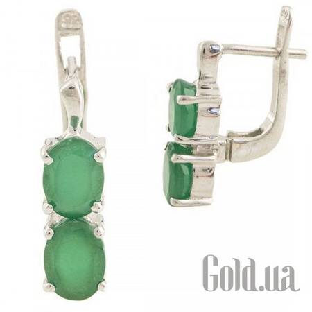 Серьги Серебряные серьги с агатами