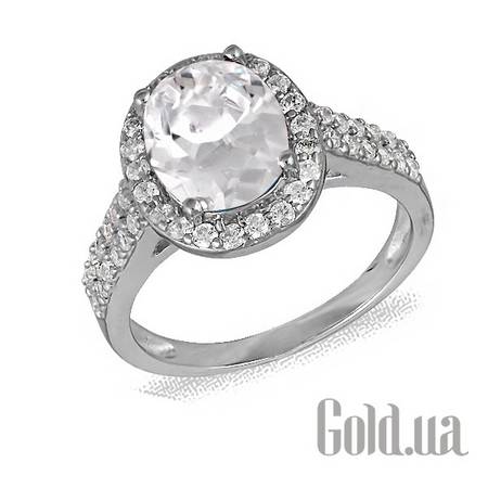 Кольцо Серебряное кольцо с куб. циркониями, 17