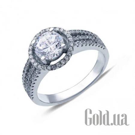 Кольцо Серебряное кольцо с куб. циркониями, 16.5