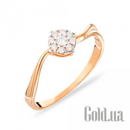 Кольцо Золотое кольцо с куб. циркониями, 17