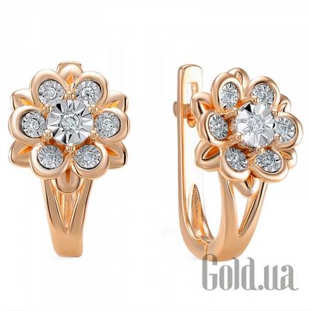 Серьги Золотые серьги с бриллиантами