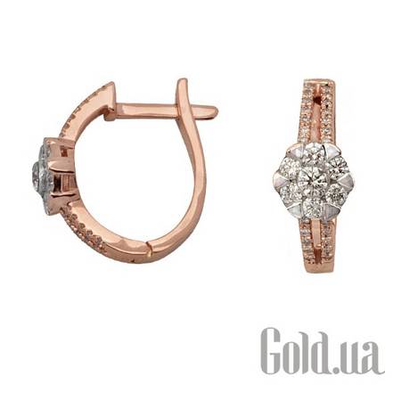 Серьги Золотые серьги с бриллиантами