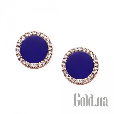 Пусеты (гвоздики) Стальные серьги с куб. циркониями в позолоте