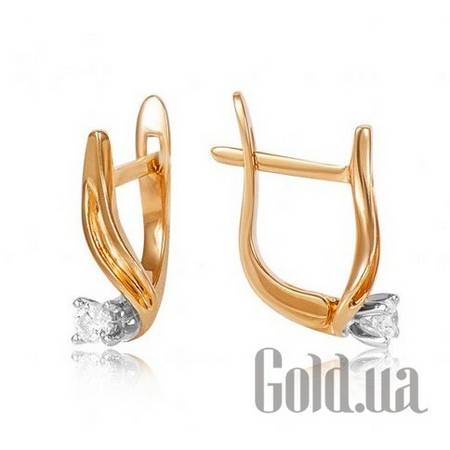 Серьги Золотые серьги с бриллиантами