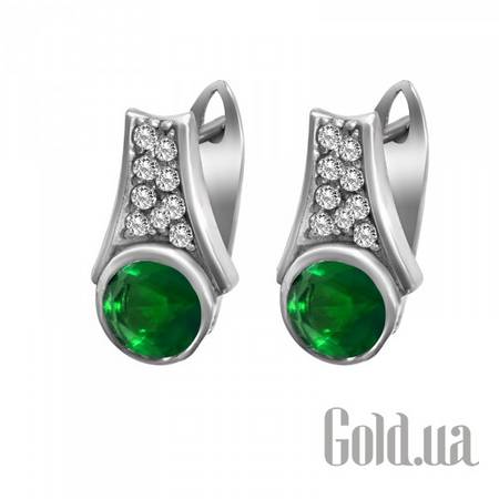 Серьги Серебряные серьги с куб. циркониями