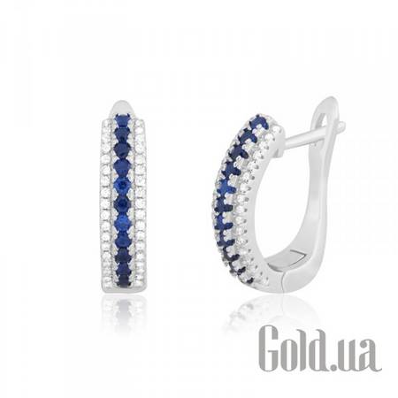 Серьги Серебряные серьги с куб. циркониями