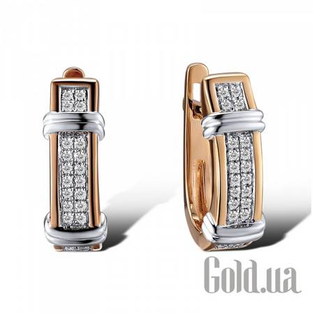 Серьги Золотые серьги с бриллиантами