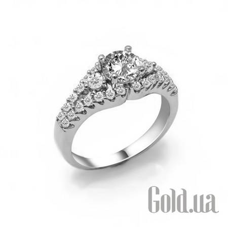 Кольцо Серебряное кольцо с куб. циркониями, 18